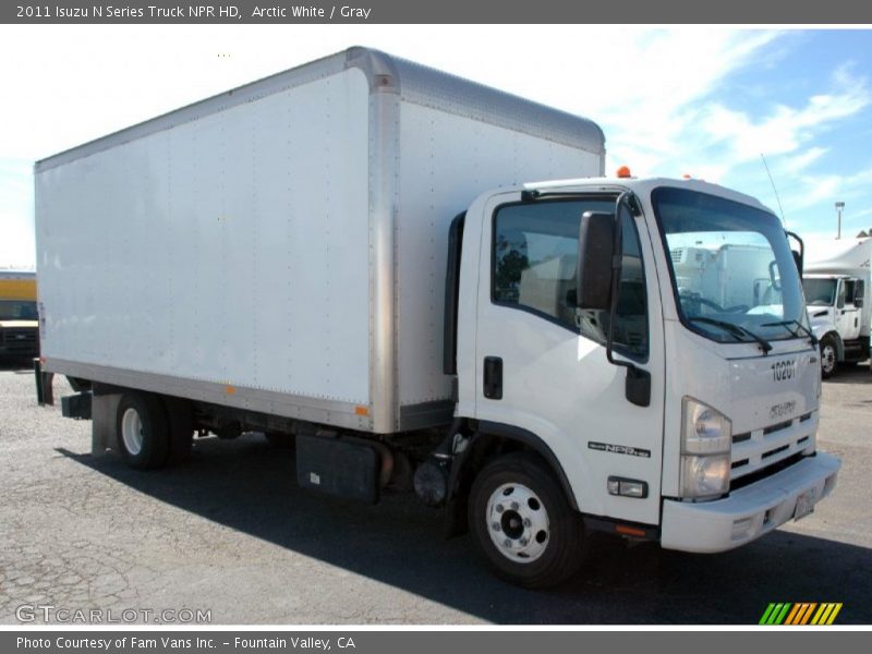 Arctic White / Gray 2011 Isuzu N Series Truck NPR HD