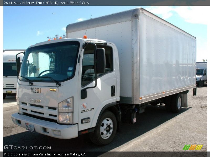 Arctic White / Gray 2011 Isuzu N Series Truck NPR HD