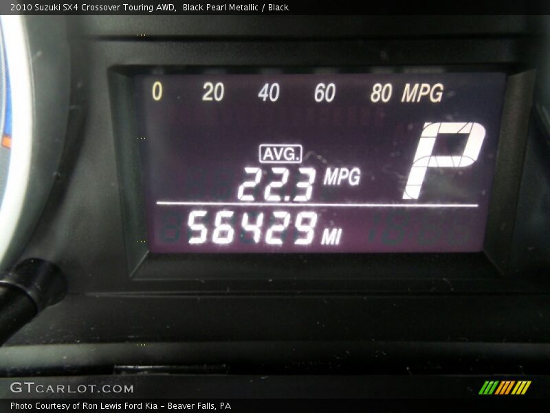 Black Pearl Metallic / Black 2010 Suzuki SX4 Crossover Touring AWD