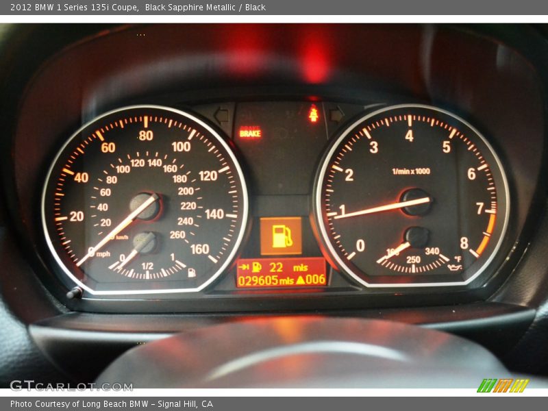  2012 1 Series 135i Coupe 135i Coupe Gauges