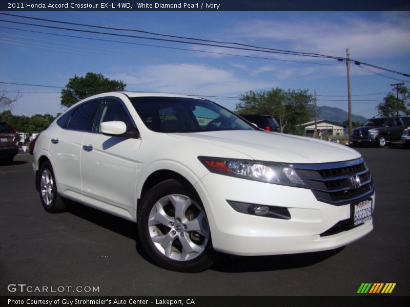 White Diamond Pearl / Ivory 2011 Honda Accord Crosstour EX-L 4WD