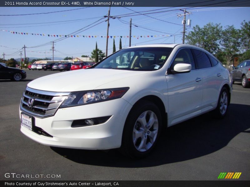 White Diamond Pearl / Ivory 2011 Honda Accord Crosstour EX-L 4WD