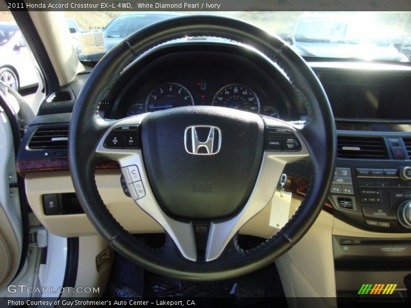 White Diamond Pearl / Ivory 2011 Honda Accord Crosstour EX-L 4WD
