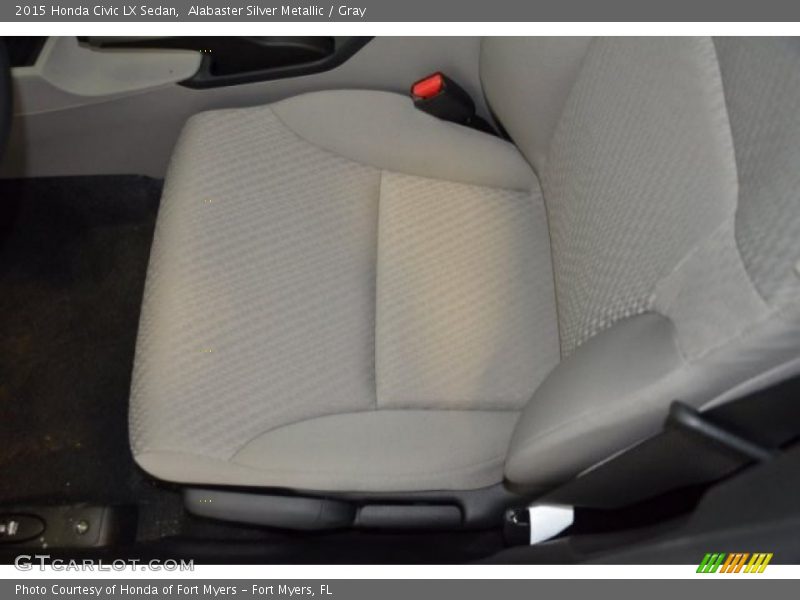 Alabaster Silver Metallic / Gray 2015 Honda Civic LX Sedan