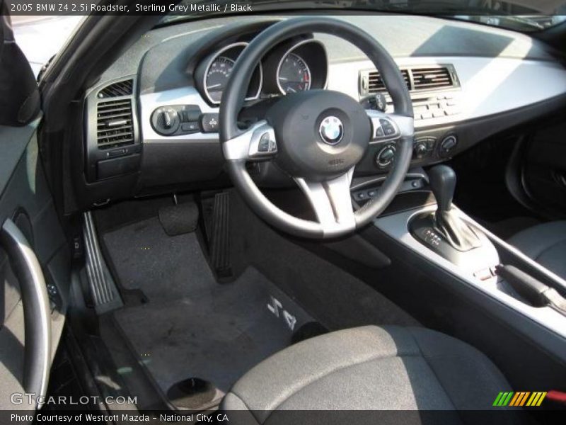 Sterling Grey Metallic / Black 2005 BMW Z4 2.5i Roadster