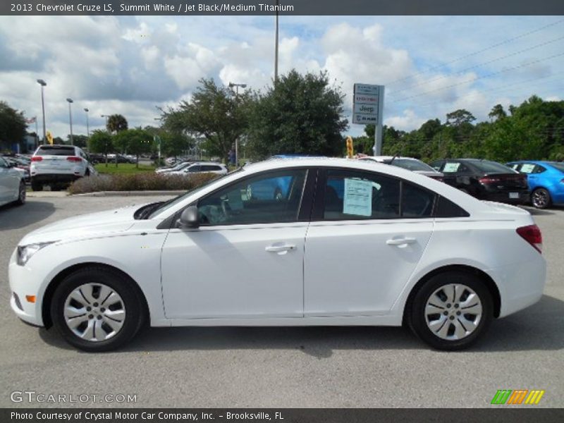 Summit White / Jet Black/Medium Titanium 2013 Chevrolet Cruze LS
