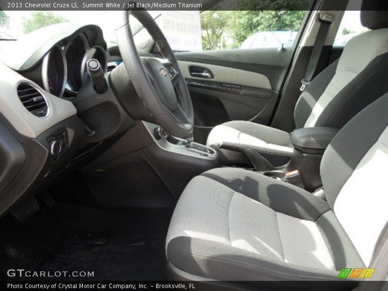 Summit White / Jet Black/Medium Titanium 2013 Chevrolet Cruze LS
