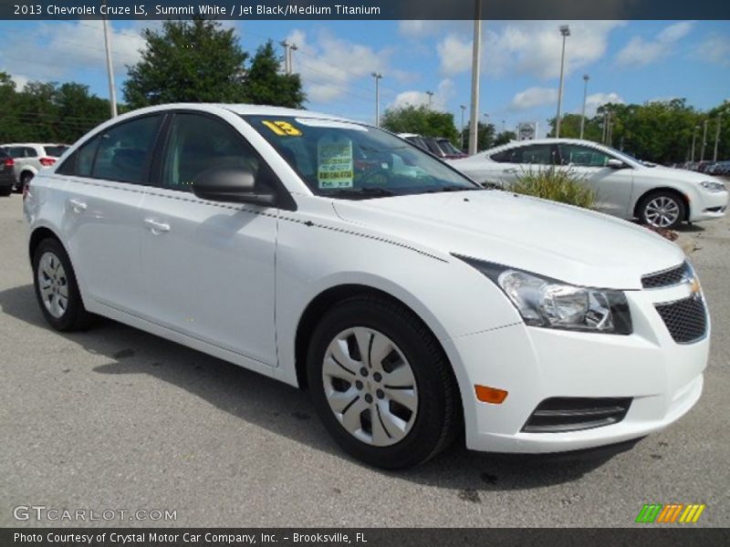 Summit White / Jet Black/Medium Titanium 2013 Chevrolet Cruze LS