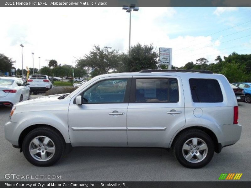 Alabaster Silver Metallic / Black 2011 Honda Pilot EX-L