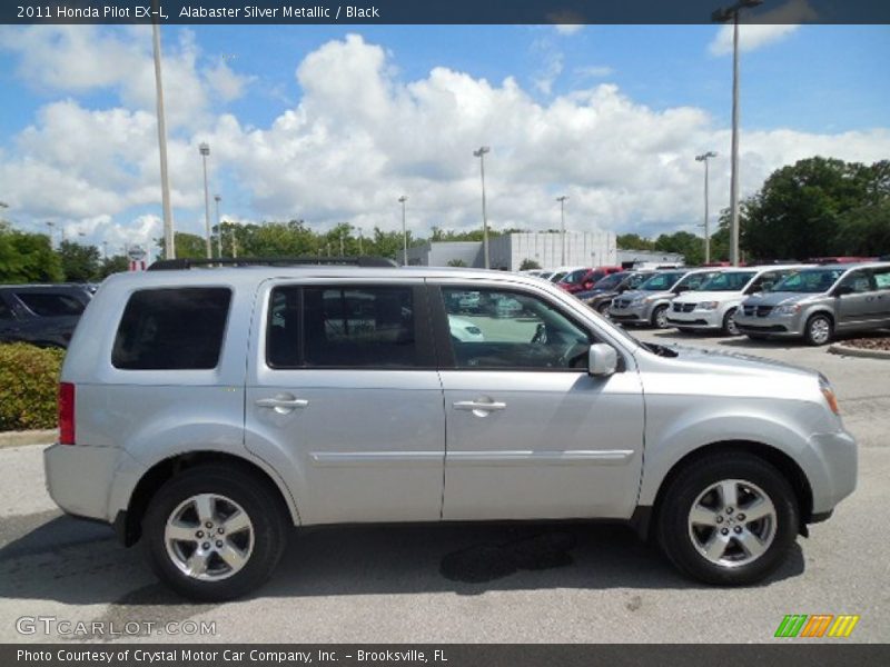 Alabaster Silver Metallic / Black 2011 Honda Pilot EX-L
