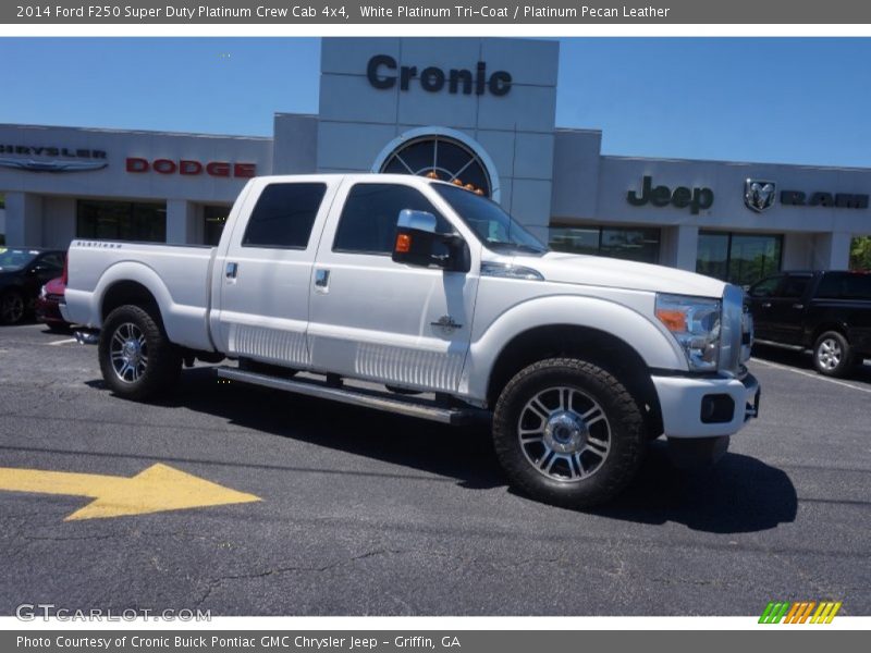 White Platinum Tri-Coat / Platinum Pecan Leather 2014 Ford F250 Super Duty Platinum Crew Cab 4x4
