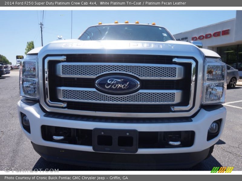 White Platinum Tri-Coat / Platinum Pecan Leather 2014 Ford F250 Super Duty Platinum Crew Cab 4x4