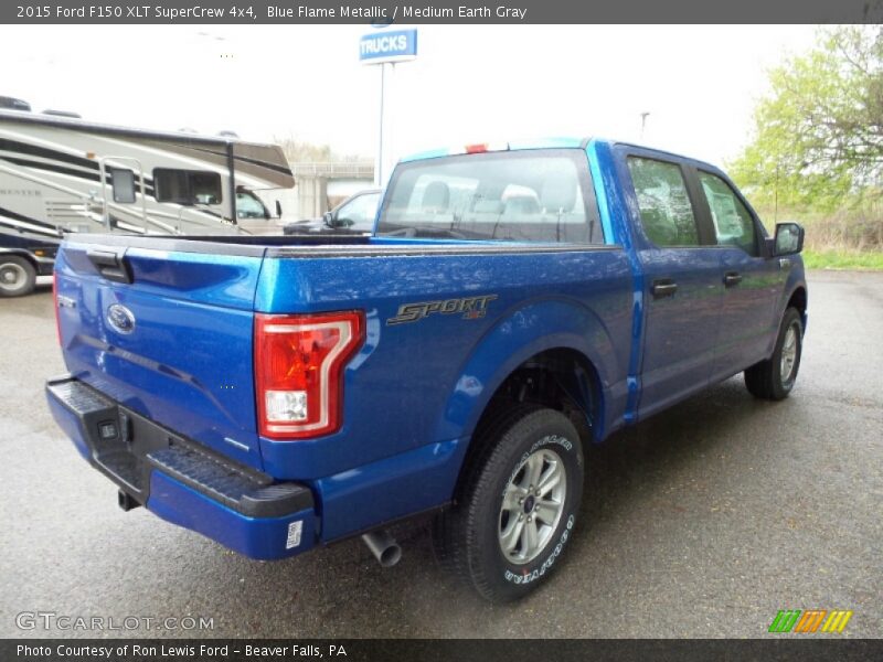 Blue Flame Metallic / Medium Earth Gray 2015 Ford F150 XLT SuperCrew 4x4