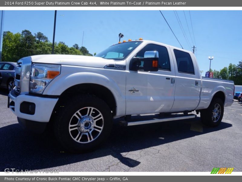 White Platinum Tri-Coat / Platinum Pecan Leather 2014 Ford F250 Super Duty Platinum Crew Cab 4x4
