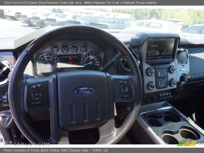 White Platinum Tri-Coat / Platinum Pecan Leather 2014 Ford F250 Super Duty Platinum Crew Cab 4x4