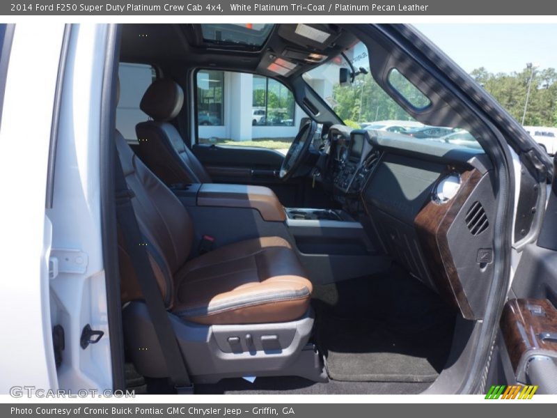 White Platinum Tri-Coat / Platinum Pecan Leather 2014 Ford F250 Super Duty Platinum Crew Cab 4x4