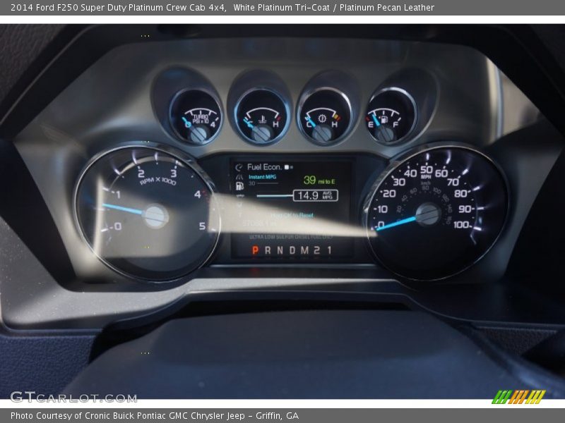 White Platinum Tri-Coat / Platinum Pecan Leather 2014 Ford F250 Super Duty Platinum Crew Cab 4x4