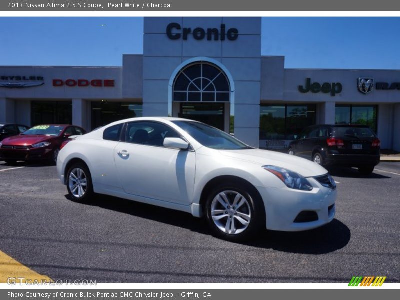 Pearl White / Charcoal 2013 Nissan Altima 2.5 S Coupe