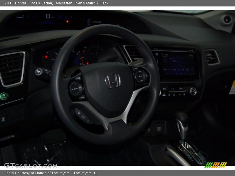 Alabaster Silver Metallic / Black 2015 Honda Civic EX Sedan