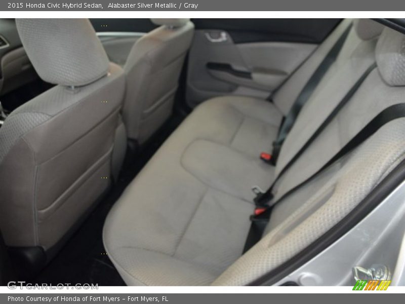 Alabaster Silver Metallic / Gray 2015 Honda Civic Hybrid Sedan