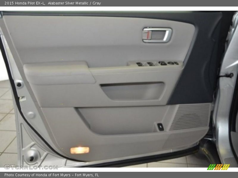 Alabaster Silver Metallic / Gray 2015 Honda Pilot EX-L
