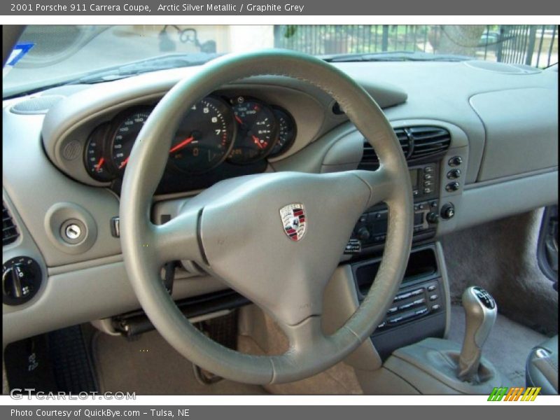 Arctic Silver Metallic / Graphite Grey 2001 Porsche 911 Carrera Coupe