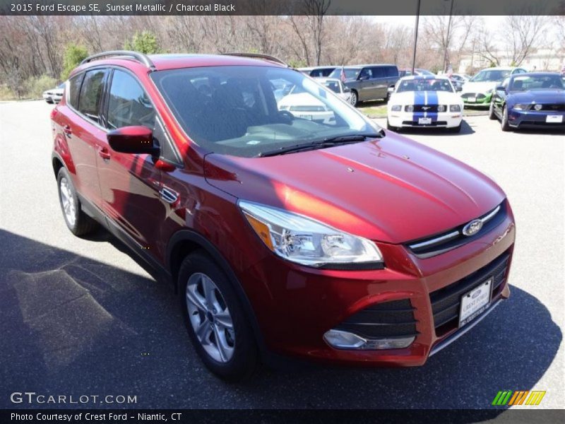 Sunset Metallic / Charcoal Black 2015 Ford Escape SE