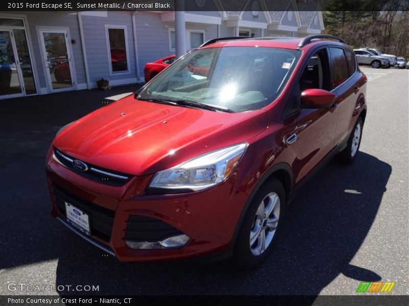 Sunset Metallic / Charcoal Black 2015 Ford Escape SE