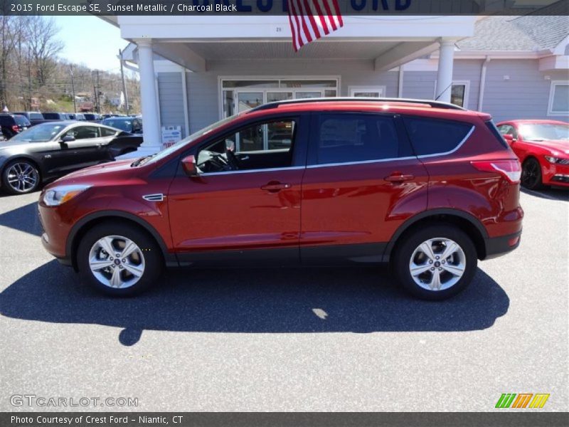 Sunset Metallic / Charcoal Black 2015 Ford Escape SE