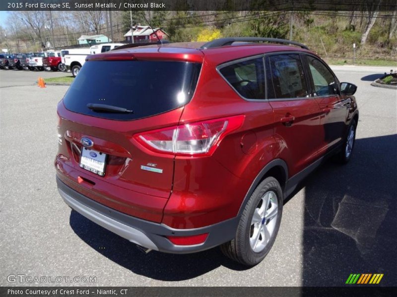 Sunset Metallic / Charcoal Black 2015 Ford Escape SE