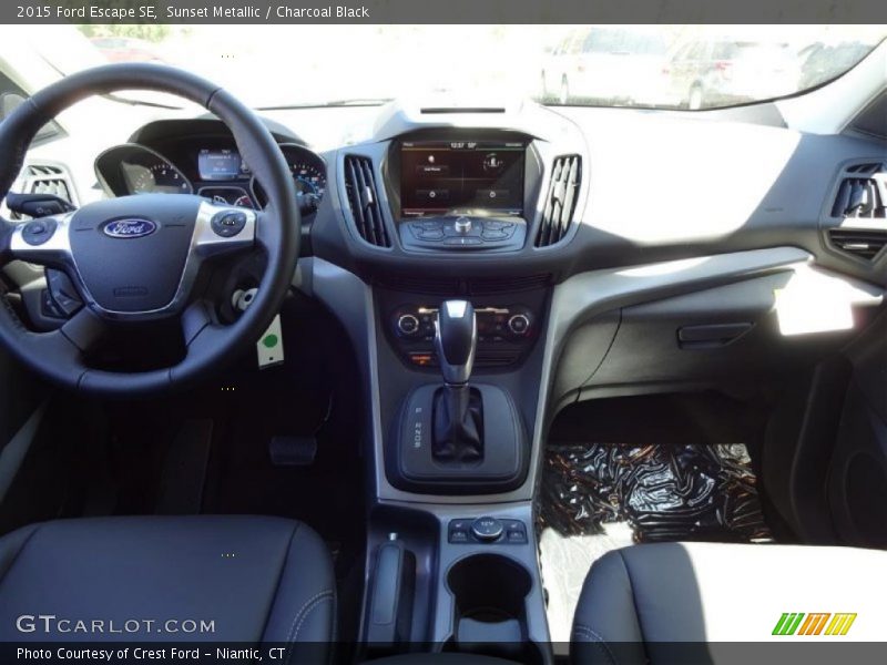 Sunset Metallic / Charcoal Black 2015 Ford Escape SE