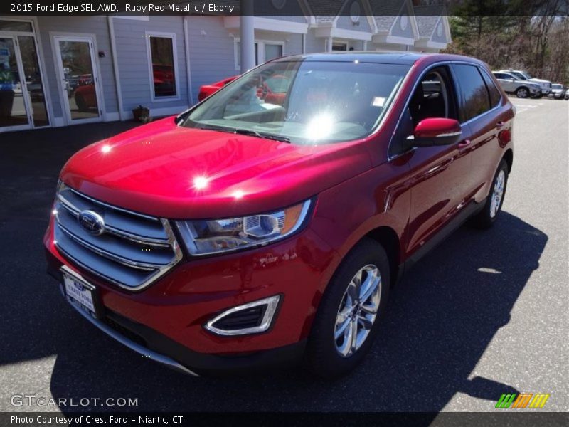 Ruby Red Metallic / Ebony 2015 Ford Edge SEL AWD