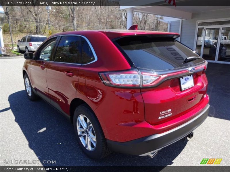 Ruby Red Metallic / Ebony 2015 Ford Edge SEL AWD