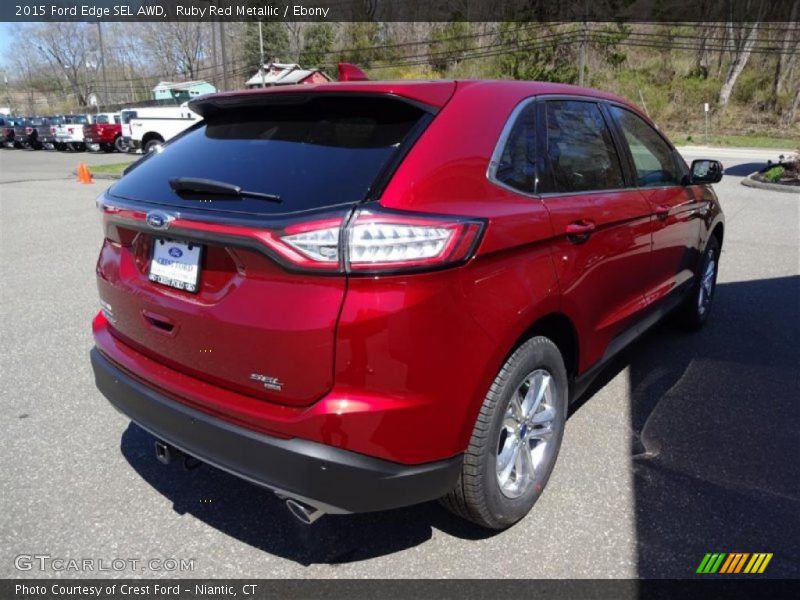 Ruby Red Metallic / Ebony 2015 Ford Edge SEL AWD