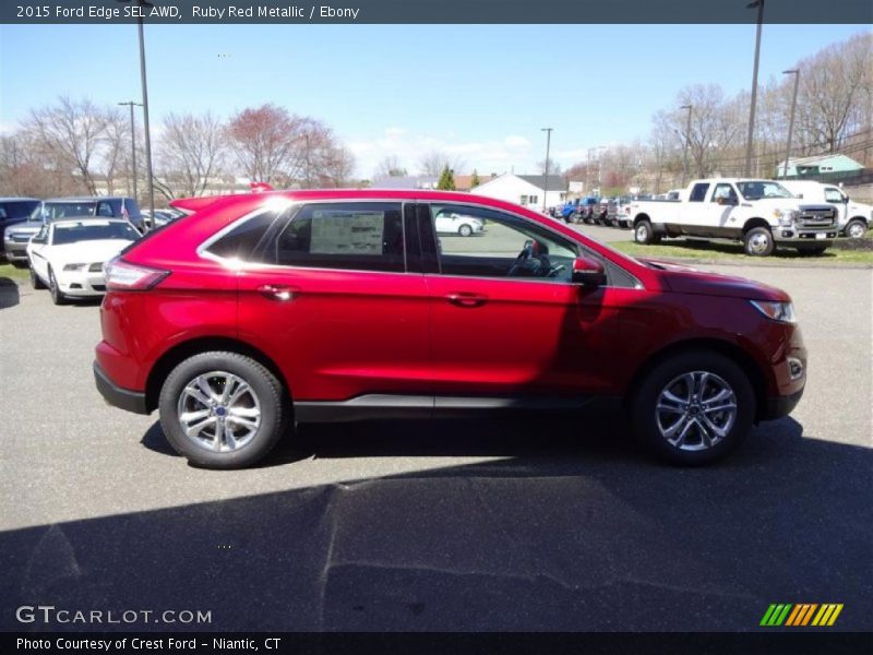 Ruby Red Metallic / Ebony 2015 Ford Edge SEL AWD
