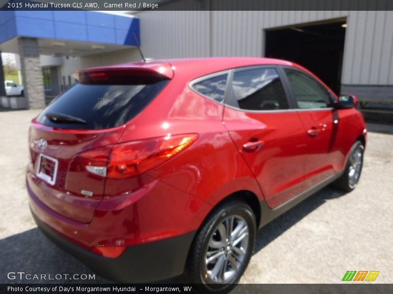 Garnet Red / Beige 2015 Hyundai Tucson GLS AWD