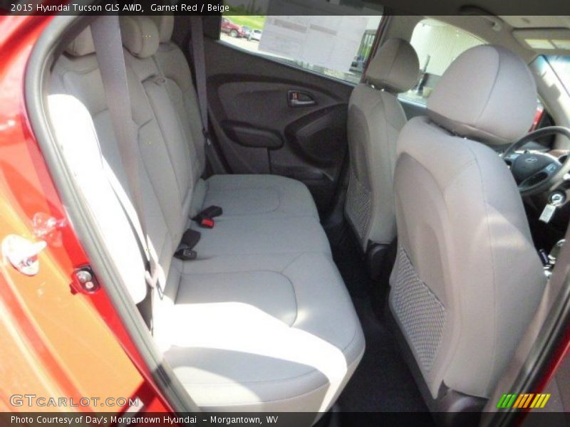 Garnet Red / Beige 2015 Hyundai Tucson GLS AWD