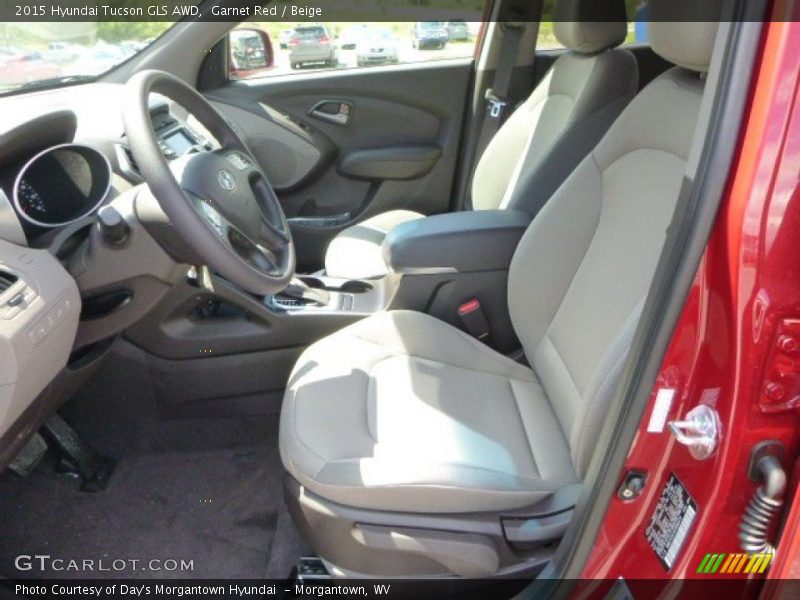 Garnet Red / Beige 2015 Hyundai Tucson GLS AWD
