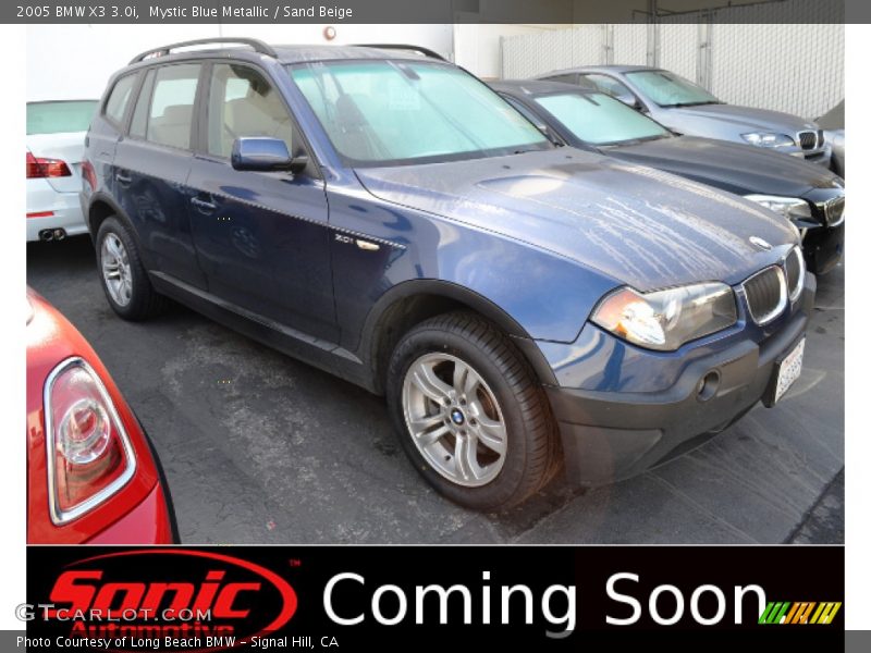 Mystic Blue Metallic / Sand Beige 2005 BMW X3 3.0i