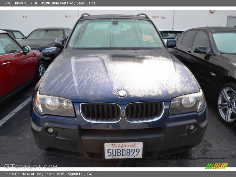 Mystic Blue Metallic / Sand Beige 2005 BMW X3 3.0i