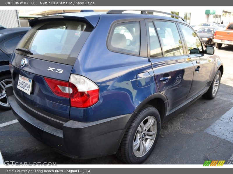 Mystic Blue Metallic / Sand Beige 2005 BMW X3 3.0i