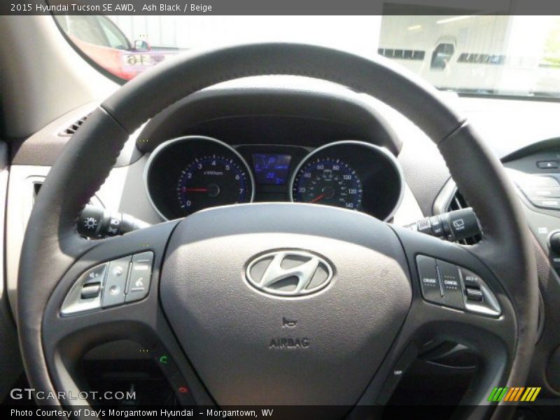 Ash Black / Beige 2015 Hyundai Tucson SE AWD