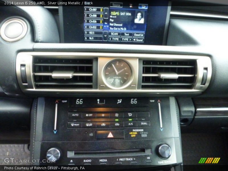 Silver Lining Metallic / Black 2014 Lexus IS 250 AWD