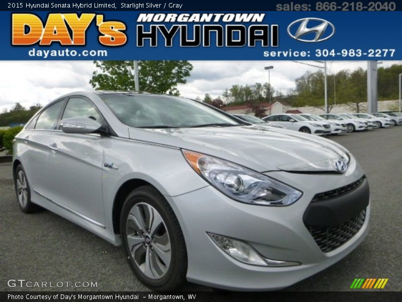 Starlight Silver / Gray 2015 Hyundai Sonata Hybrid Limited