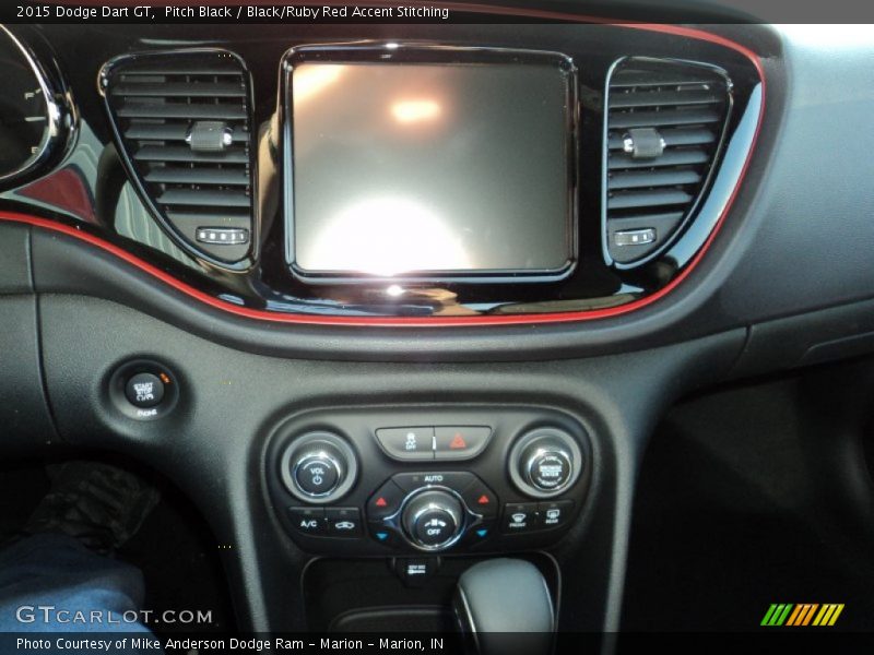 Pitch Black / Black/Ruby Red Accent Stitching 2015 Dodge Dart GT