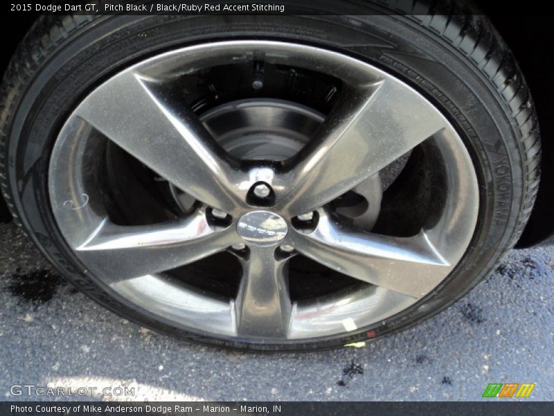 Pitch Black / Black/Ruby Red Accent Stitching 2015 Dodge Dart GT