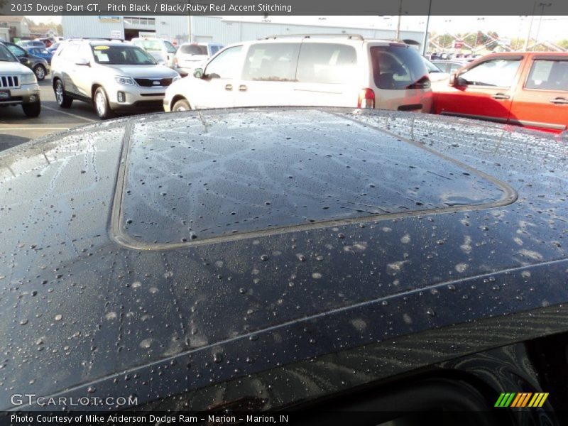 Pitch Black / Black/Ruby Red Accent Stitching 2015 Dodge Dart GT
