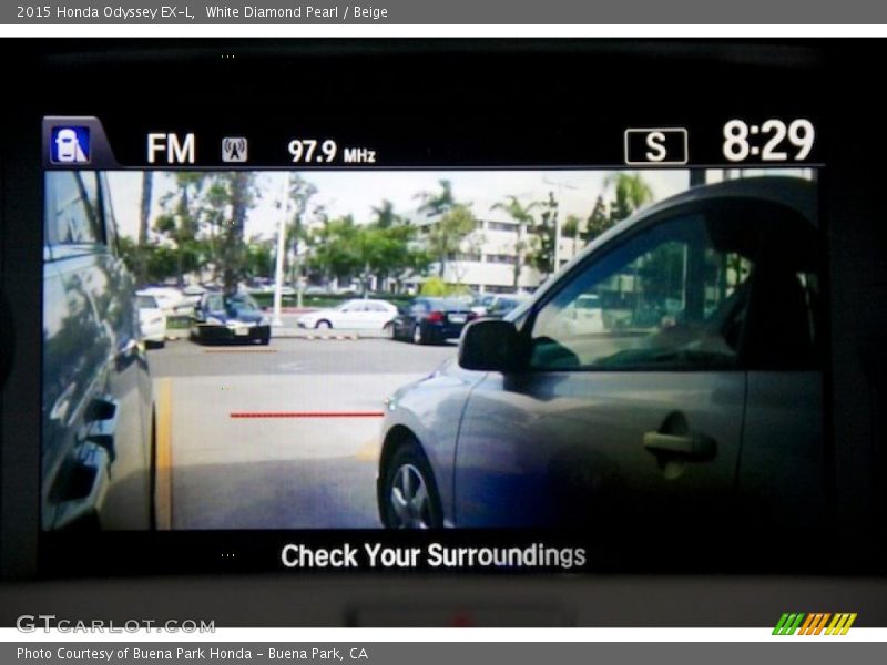 White Diamond Pearl / Beige 2015 Honda Odyssey EX-L