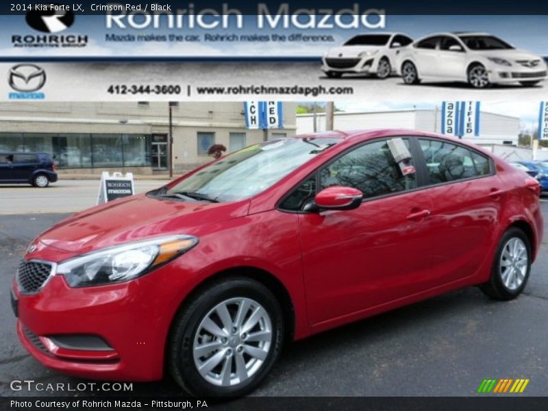 Crimson Red / Black 2014 Kia Forte LX