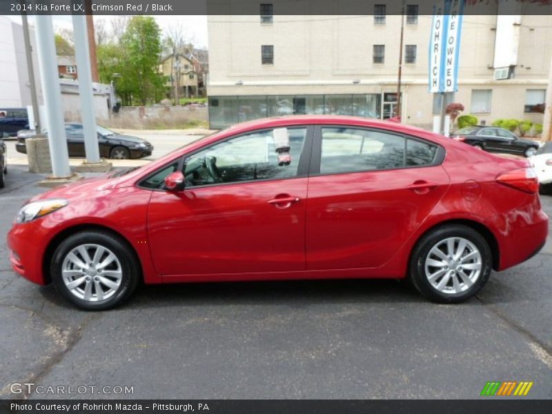 Crimson Red / Black 2014 Kia Forte LX